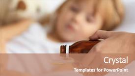  Presentation with syrup - Audience pleasing PPT layouts consisting of woman pouring syrup for sick backdrop and a coral colored foreground