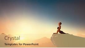  Presentation with yoga - Audience pleasing PPT layouts consisting of woman-practicing-yoga-and-meditates backdrop and a blonde colored foreground