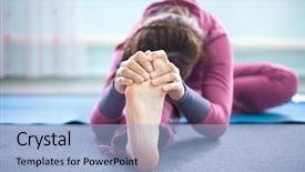  Presentation with club - Slide set featuring concept of design residential house background and a mint green colored foreground