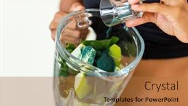  Presentation with celery - Slide deck consisting of woman-preparing-an-inmunne-boosting background and a red colored foreground