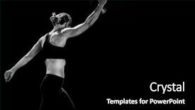  Presentation with discus throw - Cool new slides with woman preparing her discus throw backdrop and a black colored foreground