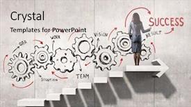  Presentation with teamwork - PPT layouts consisting of engineer flow - woman presenting teamwork concept background and a lemonade colored foreground