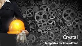  Presentation with professional development - Presentation design having woman professional development - close up of businesswoman background and a dark gray colored foreground