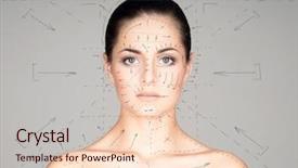  Presentation with plastic surgery - Beautiful PPT theme featuring woman ready for plastic surgery backdrop and a lemonade colored foreground