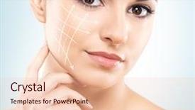  Presentation with plastic surgery - PPT theme consisting of woman ready for plastic surgery background and a lemonade colored foreground