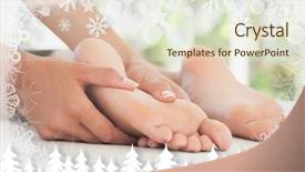  Presentation with foot massage - Cool new slides with woman receiving a foot massage backdrop and a  colored foreground