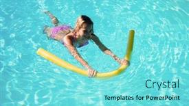  Presentation with ear - Slides having woman-receiving-ear-candle-treatment background and a arctic colored foreground