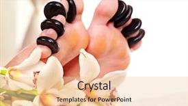  Presentation with foot massage - Cool new slide deck with woman receiving hot stone massage backdrop and a lemonade colored foreground