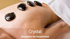 Presentation with massage therapy - Cool new theme with woman receiving hot stone therapy massage backdrop and a coral colored foreground