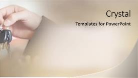  Presentation with car dealer - Cool new slide deck with woman receiving keys from car backdrop and a soft green colored foreground