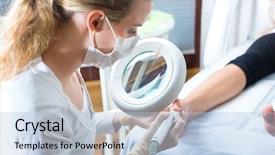  Presentation with spa day - Audience pleasing slide set consisting of rendering of cloud computing system backdrop and a ocean colored foreground