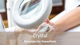  Presentation with spa day - Slide set enhanced with woman receiving podiatry treatment background and a  colored foreground