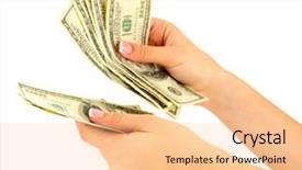  Presentation with close up garlic bulbs - Amazing presentation theme having woman-recounts-dollars-close-up backdrop and a lemonade colored foreground