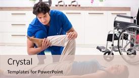  Presentation with traffic accident - Theme with woman recovering after traffic accident background and a lemonade colored foreground