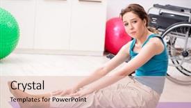  Presentation with traffic accident - PPT layouts enhanced with woman recovering after traffic accident background and a  colored foreground