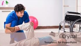  Presentation with traffic accident - Colorful PPT theme enhanced with woman recovering after traffic accident backdrop and a  colored foreground