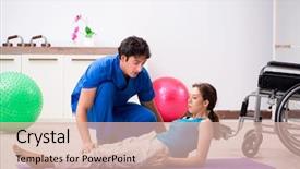  Presentation with traffic accident - PPT layouts enhanced with woman recovering after traffic accident background and a lemonade colored foreground