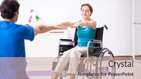  Presentation with traffic accident - Cool new slides with woman recovering after traffic accident backdrop and a soft green colored foreground