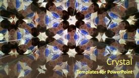  Presentation with reflection - Colorful theme enhanced with woman-reflection-in-pisma-lights backdrop and a tawny brown colored foreground