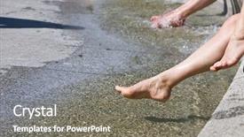  Presentation with hyde park - Audience pleasing presentation theme consisting of woman refreshing at diana memorial backdrop and a  colored foreground