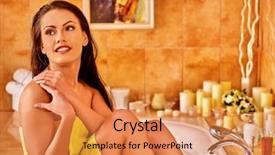  Presentation with luxury - Amazing presentation design having woman relaxing and dreems backdrop and a  colored foreground