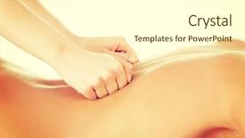  Presentation with spa - PPT layouts enhanced with woman relaxing beeing massaged background and a  colored foreground