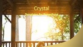  Presentation with holiday - Slide deck enhanced with woman-relaxing-crosslegged-on-holiday background and a tawny brown colored foreground