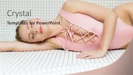  Presentation with turkish - PPT theme consisting of woman-relaxing-in-a-turkish background and a lemonade colored foreground