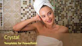  Presentation with turkish - Presentation theme consisting of woman-relaxing-in-a-turkish background and a tawny brown colored foreground