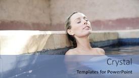  Presentation with moroccan - PPT theme consisting of woman-relaxing-in-beautiful-moroccan background and a teal colored foreground