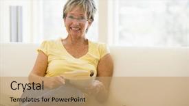  Presentation with sensuality woman black angel relaxing - Colorful PPT layouts enhanced with woman relaxing with book backdrop and a coral colored foreground