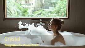  Presentation with sensuality woman black angel relaxing - Colorful presentation theme enhanced with woman-relaxing-with-pleasue backdrop and a tawny brown colored foreground