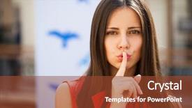 Presentation with forefinger - Colorful slide deck enhanced with woman requires silence young beautiful backdrop and a tawny brown colored foreground