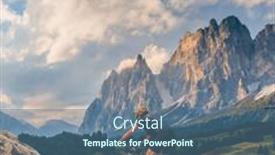  Presentation with adventure biking - Presentation theme enhanced with woman-ride-electric-mountain-bikes background and a ocean colored foreground