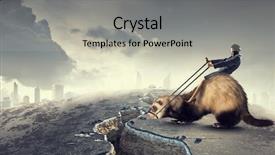  Presentation with sad woman diamond ring - Audience pleasing slide set consisting of woman ride ferret mixed media backdrop and a light gray colored foreground