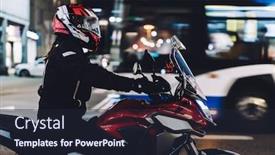  Presentation with motorbike - Amazing presentation having woman-riding-a-motorbike backdrop and a wine colored foreground