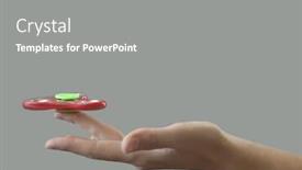  Presentation with grey - Colorful PPT layouts enhanced with woman rolling modern spinner on grey background backdrop and a gray colored foreground