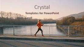  Presentation with family health - Theme consisting of woman-running-outdoors-healthy-lifestyle background and a lemonade colored foreground