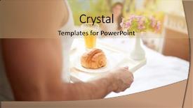  Presentation with breakfast - Presentation design with woman s day orange - close up of breakfast background and a  colored foreground