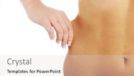  Presentation with parts - Beautiful slide set featuring woman's fingers touching her body parts isolated on white background backdrop and a lemonade colored foreground