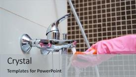  Presentation with hand washing - Cool new presentation theme with s curity - woman 's hand in pink backdrop and a light gray colored foreground