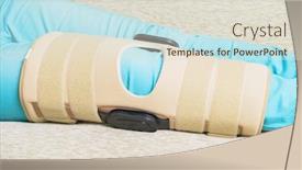  Presentation with knee - PPT theme enhanced with woman-s-leg-in-knee background and a lemonade colored foreground