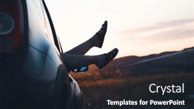  Presentation with freedom - PPT theme with woman-s-legs-out background and a wine colored foreground