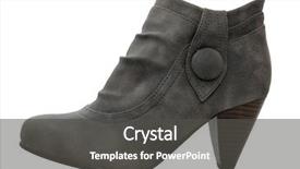  Presentation with shoe - Beautiful slides featuring woman's shoe isolated on a white background backdrop and a dark gray colored foreground