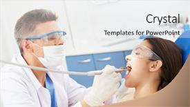  Presentation with divine healing - Slide deck enhanced with woman s teeth in dental background and a white colored foreground