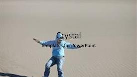  Presentation with snowboard - Colorful presentation design enhanced with woman sand boarding down a sandy dune hill with goggles and a sweatshirt hoodie on a snowboard backdrop and a light gray colored foreground