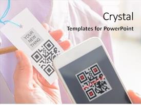 Woman Scanning Qr Code PPT template 34 | CrystalGraphics