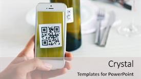  Presentation with scanning - Slide deck having woman scanning voucher code background and a lemonade colored foreground