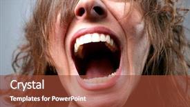  Presentation with woman in agriculture - Cool new presentation with woman screaming with crazy expression backdrop and a  colored foreground