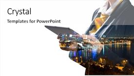  Presentation with lifestyle - Presentation theme consisting of woman search leadership - modern business lifestyle background and a white colored foreground